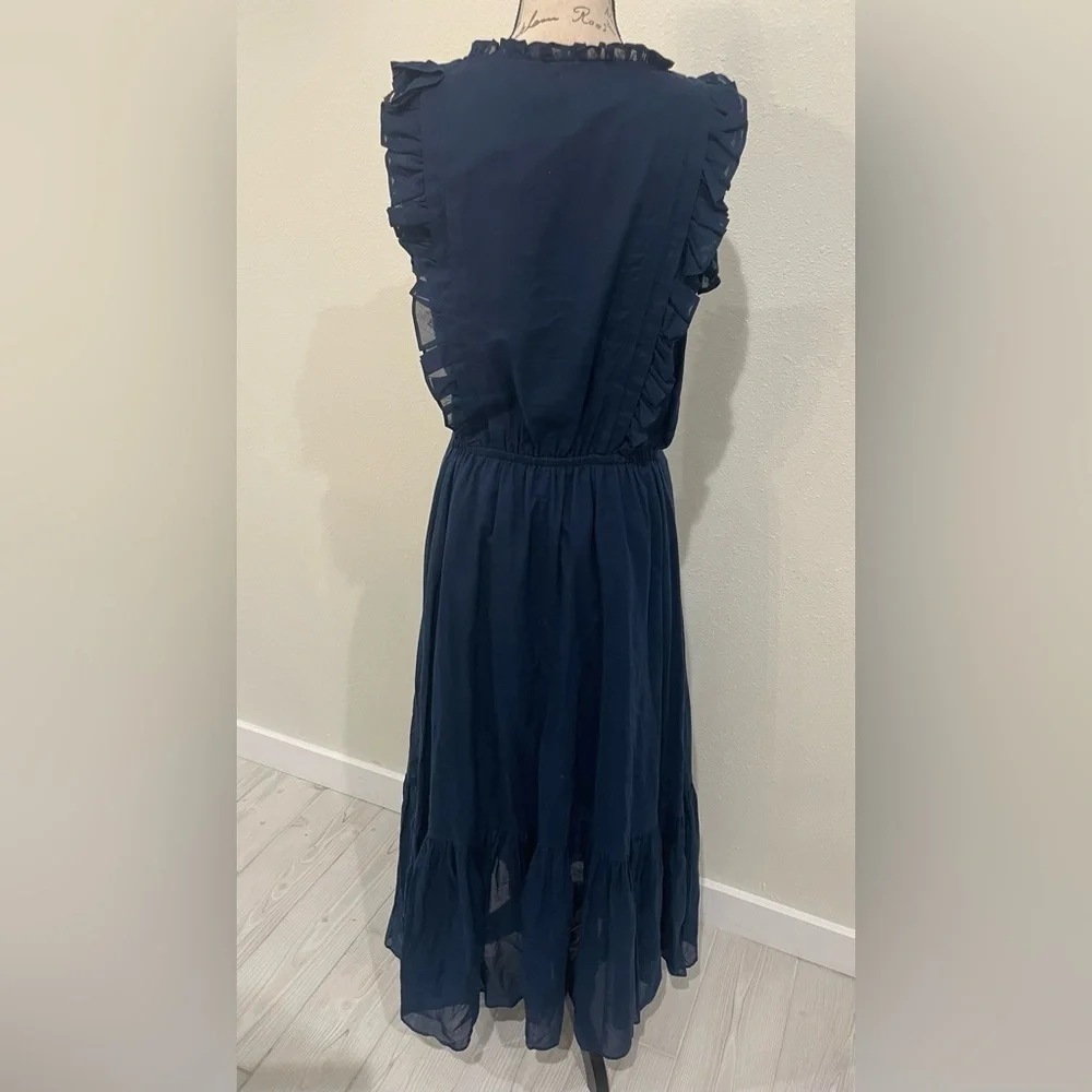 Ralph Lauren Blue Label Sleeveless Ruffled Maxi Dress 100% Cotton EUC - Picture 10 of 11